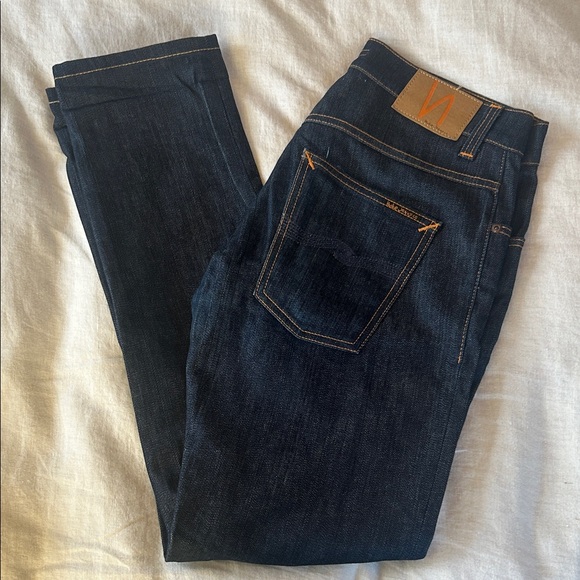 Nudie Jeans Men's Grim Tim dry open navy Deep Jeans W31 L34
